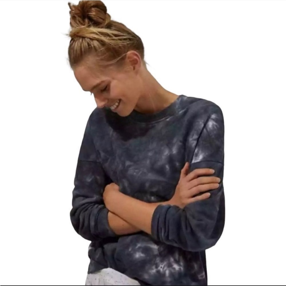 Anthropologie ALL FENIX Aryah Acid Wash Tie Dye Crewneck Sweatshirt Womens s